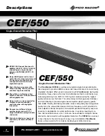 Preview for 4 page of Pico Macom CEF/550 Installation And Operation Manual