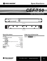 Preview for 5 page of Pico Macom CEF/750 Installation And Operation Manual