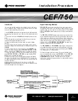 Preview for 7 page of Pico Macom CEF/750 Installation And Operation Manual