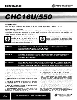 Предварительный просмотр 2 страницы Pico Macom CHC16U/550 Installation And Operation Manual