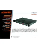 Preview for 1 page of Pico Macom F860 Specifications