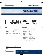 Предварительный просмотр 2 страницы Pico Macom HD-ATSC Specifications