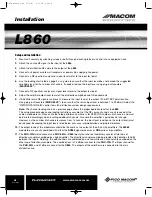 Preview for 6 page of Pico Macom L860 Installation And Operation Manual