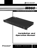 Preview for 1 page of Pico Macom M860 Installation And Operation Manual