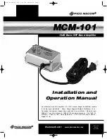 Pico Macom MCM-101 Installation And Operation Manual preview