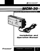 Pico Macom MCM-30 Installation And Operation Manual preview