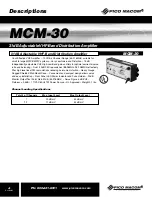 Preview for 4 page of Pico Macom MCM-30 Installation And Operation Manual