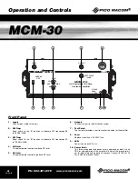 Preview for 6 page of Pico Macom MCM-30 Installation And Operation Manual