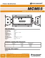 Предварительный просмотр 2 страницы Pico Macom MCM-55 Specifications