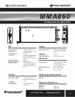 Preview for 2 page of Pico Macom MMA860 Specifications