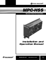 Pico Macom MPC-HSS Installation And Operation Manual preview