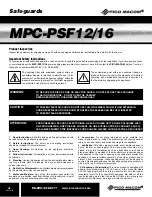 Предварительный просмотр 2 страницы Pico Macom MPC-PSF12 Installation And Operation Manual