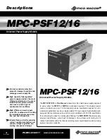 Предварительный просмотр 4 страницы Pico Macom MPC-PSF12 Installation And Operation Manual