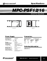 Предварительный просмотр 5 страницы Pico Macom MPC-PSF12 Installation And Operation Manual