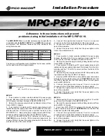 Предварительный просмотр 7 страницы Pico Macom MPC-PSF12 Installation And Operation Manual