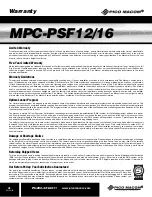 Предварительный просмотр 8 страницы Pico Macom MPC-PSF12 Installation And Operation Manual