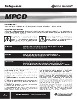 Preview for 2 page of Pico Macom MPCD Installation And Operation Manual