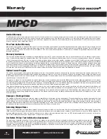 Preview for 8 page of Pico Macom MPCD Installation And Operation Manual