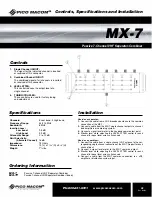 Preview for 5 page of Pico Macom MX-7 Installation And Operation Manual