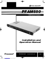 Pico Macom PFAM550 Installation And Operation Manual preview