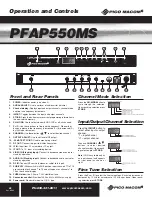 Preview for 6 page of Pico Macom PFAP550MS Installation And Operation Manual