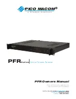 Pico Macom PFR-2 Owner'S Manual preview