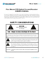 Preview for 2 page of Pico Macom PFR-2 Owner'S Manual