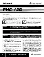 Preview for 2 page of Pico Macom PHC-12G Installation And Operation Manual