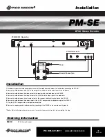 Preview for 3 page of Pico Macom PM-SE Installation And Operation Manual