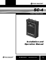 Предварительный просмотр 1 страницы Pico Macom SC-4 Installation And Operation Manual