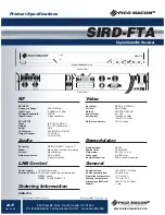 Preview for 2 page of Pico Macom SIRD-FTA Specifications