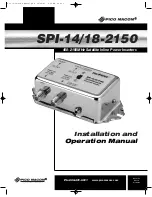 Preview for 1 page of Pico Macom SPI-14/18-2150 Installation And Operation Manual