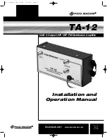 Pico Macom TA-12 Installation And Operation Manual предпросмотр