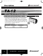 Предварительный просмотр 4 страницы Pico Macom TA-12 Installation And Operation Manual