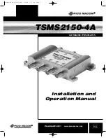 Preview for 1 page of Pico Macom TSMS-2150-4A Installation And Operation Manual