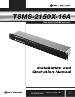 Preview for 1 page of Pico Macom TSMS-2150X-16A Installation And Operation Manual