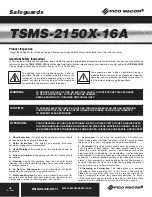 Preview for 2 page of Pico Macom TSMS-2150X-16A Installation And Operation Manual