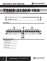 Preview for 6 page of Pico Macom TSMS-2150X-16A Installation And Operation Manual