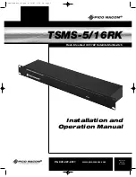 Preview for 1 page of Pico Macom TSMS-5/16RK Installation And Operation Manual