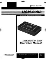 Pico Macom USM-20D3 Installation And Operation Manual preview