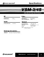 Предварительный просмотр 5 страницы Pico Macom VSM-3/4S Installation And Operation Manual