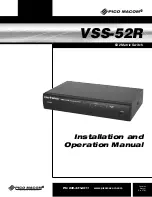 Preview for 1 page of Pico Macom VSS-52R Installation And Operation Manual