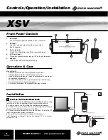 Preview for 6 page of Pico Macom XSV Installation And Operation Manual