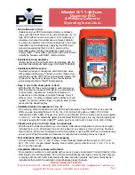 PIE 311Plus Operating Instructions Manual preview