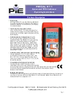 PIE Evolution piecal 211 Operating Instructions Manual preview