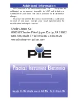 Предварительный просмотр 19 страницы PIE PIECAL 820 Operating Instructions Manual