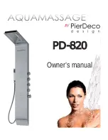 Pier Deco AQUAMASSAGE PD-820 Owner'S Manual preview