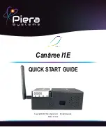 Piera Systems Canaree I1E Quick Start Manual предпросмотр