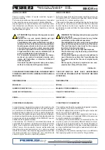 Preview for 5 page of Pieralisi MAIOR 1 HS Information For Use