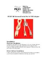 PIEXX IF232USB Quick Start Manual preview